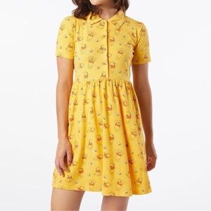 Cakeworthy Disney Winnie the Pooh Yellow Button-up Dress Size Medium